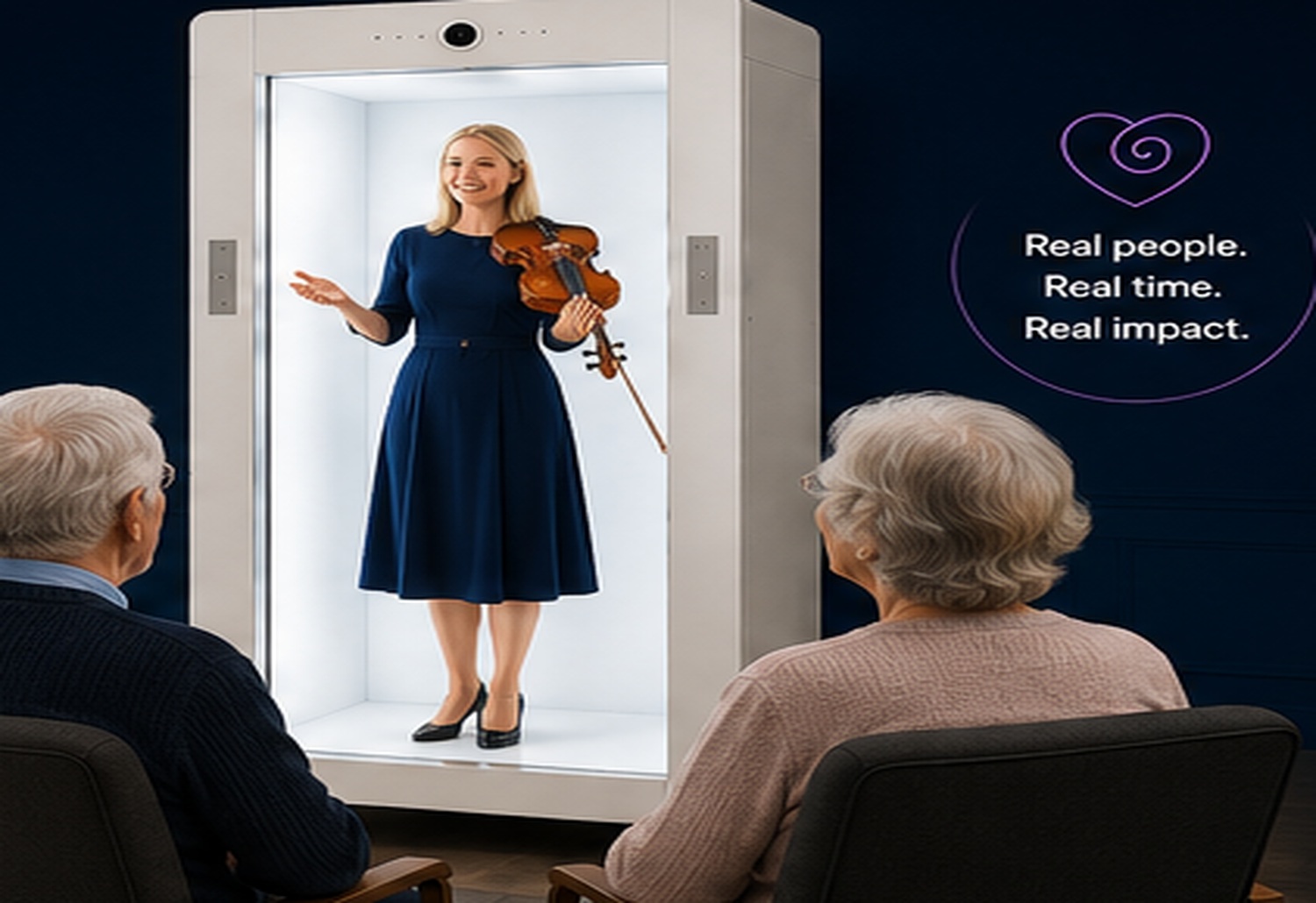 Feelspace life-size hologram experience in aged care