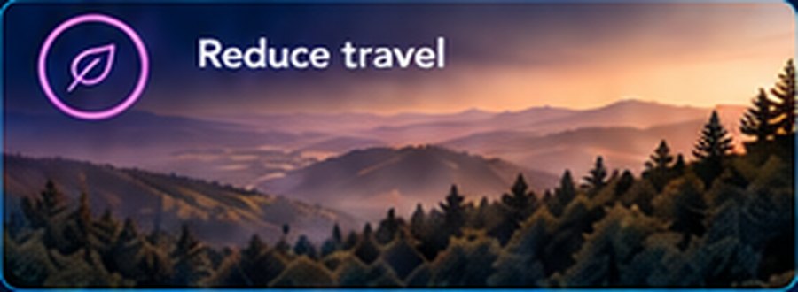 Mountain landscape representing reduced travel